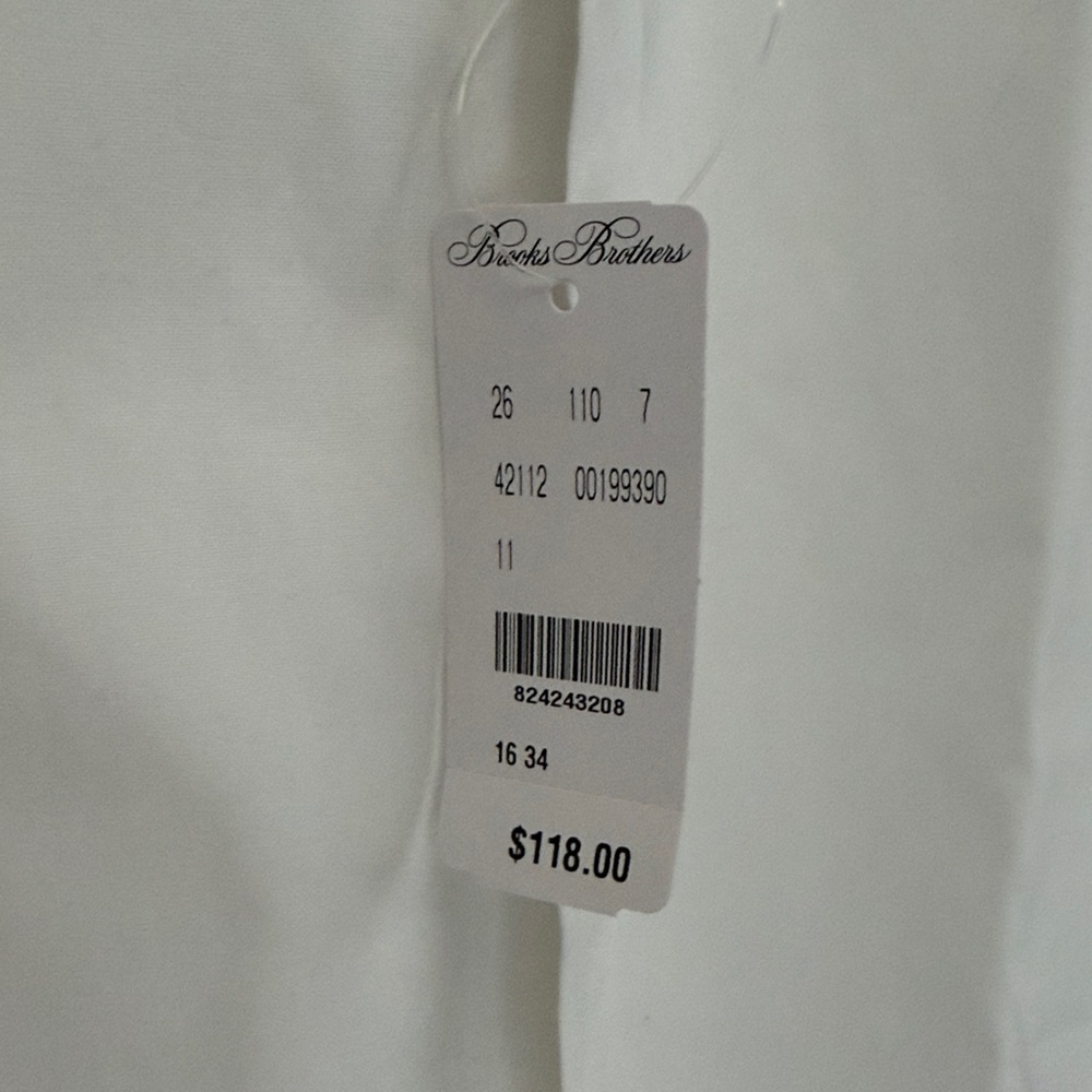 NEW Brooks Brothers White Dress Shirt - NWT